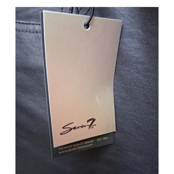 Seven7 Leather like Black Jean New - 12 - Picture 5 of 6